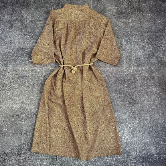 Women's Vintage 60's R&K Knits Belted Knit Knee Length Cottagecore Dress Sz M - Picture 6 of 6